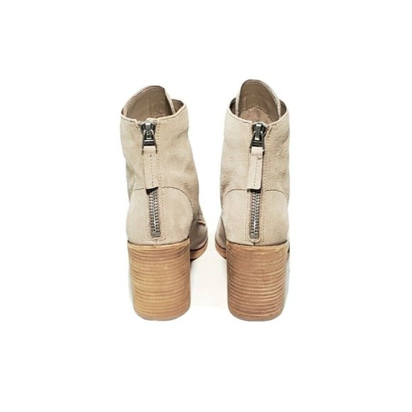 Dolce Vita Booties Heel Zip Lace Up Gray Taupe Suede Womens US 9.5 - Picture 11 of 11